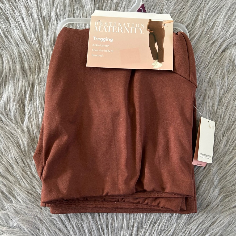 Destination Maternity Tregging Pants Womens Size‎ XXL/20 Brown Ankle Length
